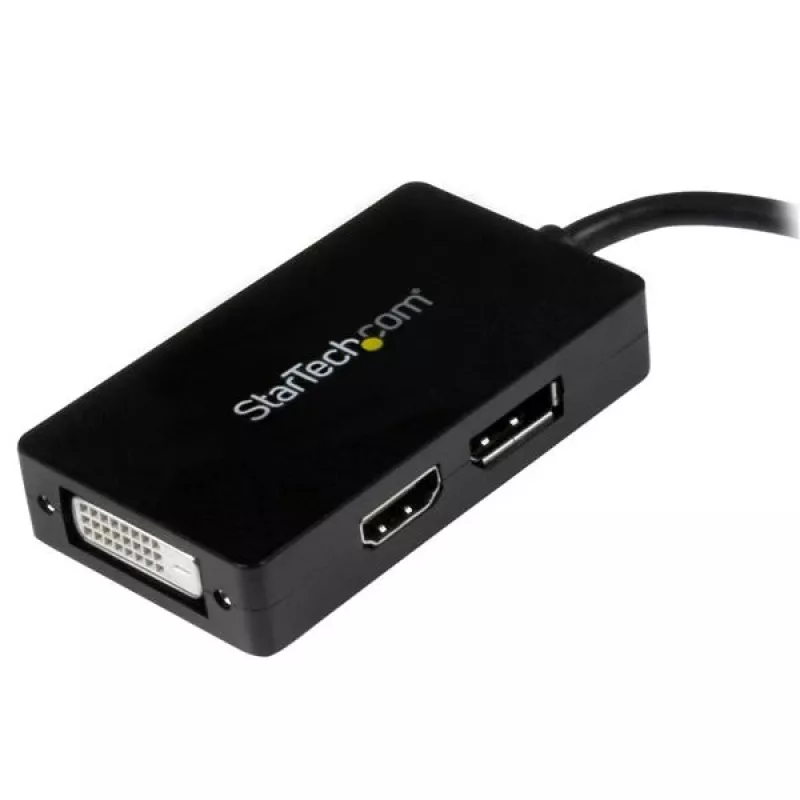 StarTech.com Travel A/V-sovitin: 3-in-1 Mini DisplayPort - DisplayPort, DVI tai HDMI -muunnin