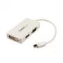 StarTech.com Travel A/V -sovitin: 3-in-1 Mini DisplayPort - VGA DVI tai HDMI -muunnin - valkoinen