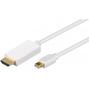 Microconnect MDPHDMI2 videokaapelisovitin 1,8 m Mini DisplayPort HDMI valkoinen