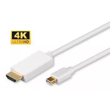 Microconnect MDPHDMI2-4K videokaapelisovitin 2 m Mini DisplayPort HDMI Type-A (Standard) valkoinen