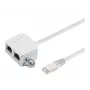 Microconnect MPK418 RJ45-kaapelin haarukka (Y-sovitin), RJ45 -> 2x RJ45, musta