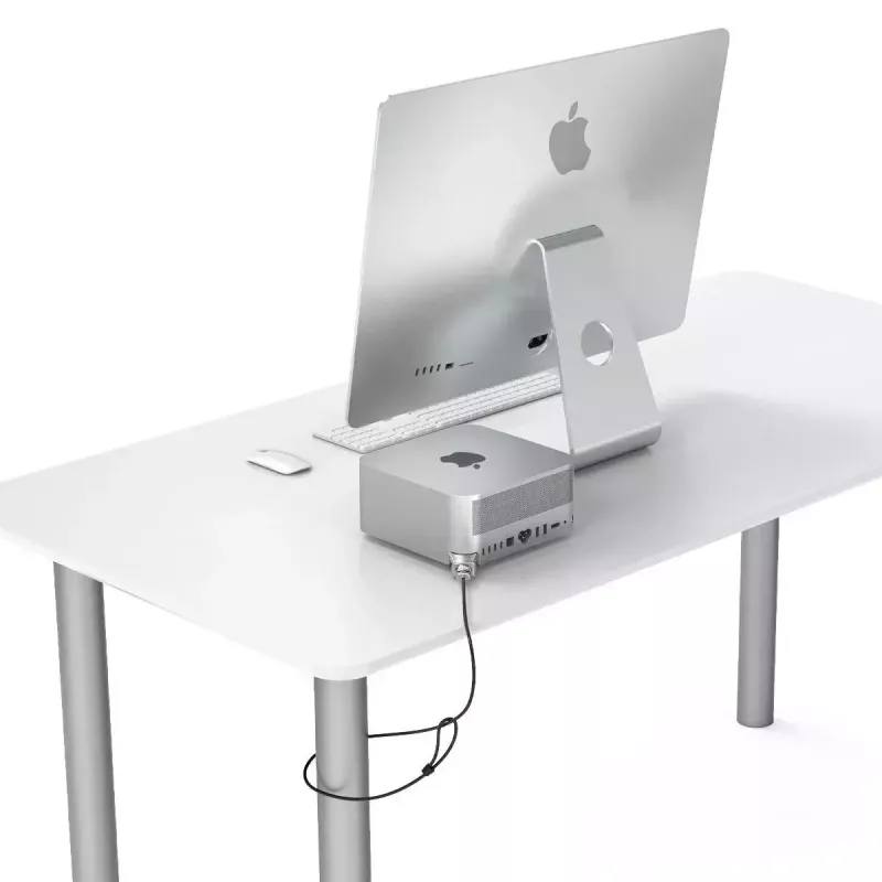 Compulocks Mac Studio Ledge Lock -sovitin avaimellinen kaapelilukko hopea