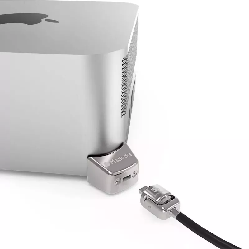 Compulocks Mac Studio Ledge Lock -sovitin avaimellinen kaapelilukko hopea