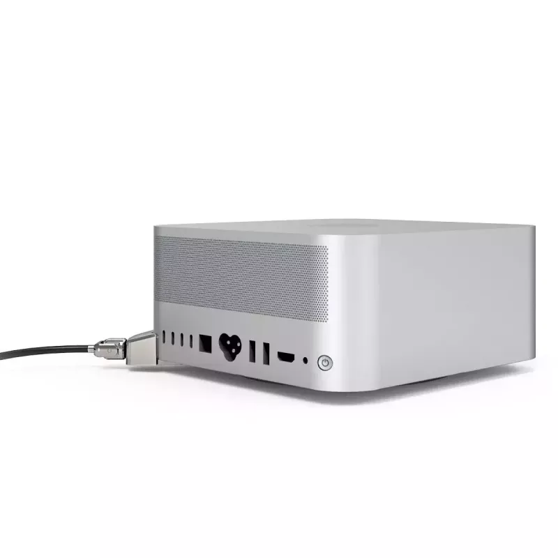 Compulocks Mac Studio Ledge Lock -sovitin avaimellinen kaapelilukko hopea