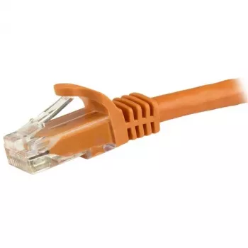 StarTech.com 15m CAT6 Ethernet-kaapeli – oranssi CAT 6 gigabit Ethernet-kaapeli – 250 MHz 100 W PoE RJ45 UTP verkko-/patch-kaapeli, lukituskielekkeen suojaus vedonpoistolla, yksittäin testattu