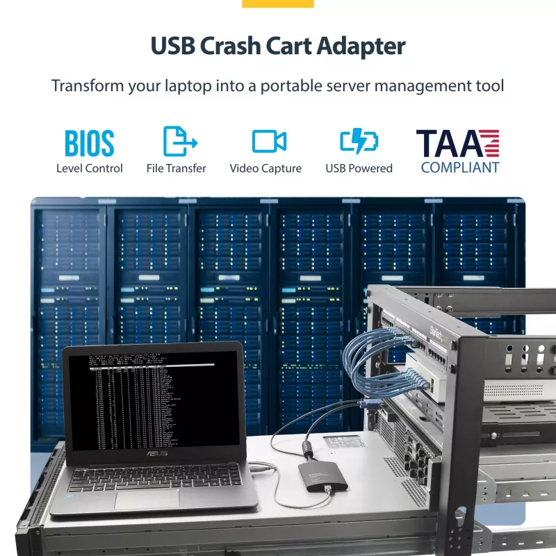 StarTech.com USB Crash Cart -sovitin tiedostonsiirrolla ja videokaappauksella