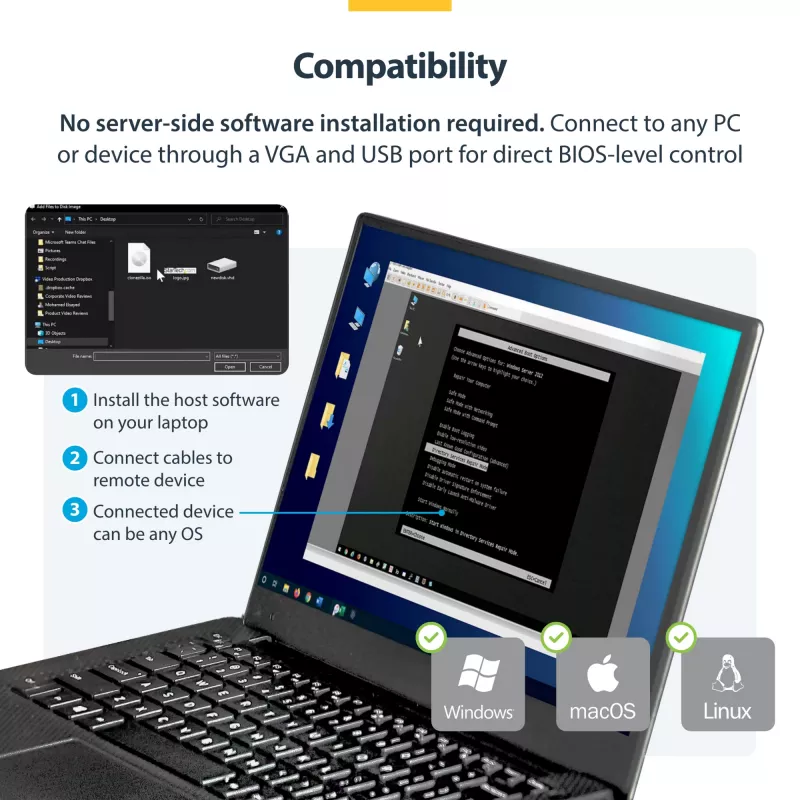 StarTech.com USB Crash Cart -sovitin tiedostonsiirrolla ja videokaappauksella