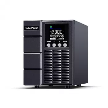 Keskeytymätön virransyöttö CYBERPOWER OLS1000EA, online-kaksoismuunnos, 1 kVA/900 W, 3× IEC C13 -lähtöä, puhdas sini, LCD, torni