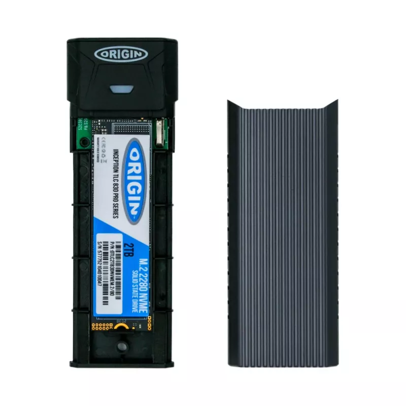 Origin Storage Origin Inception ulkoinen SSD 1TB NVMe M.2 3D TLC 80mm C-C- & C-A-kaapelilla