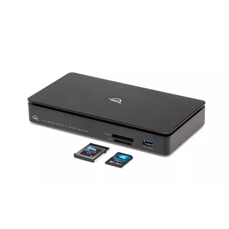 OWC Thunderbolt Pro Dock langallinen Thunderbolt 3 musta 85W virransyöttö 40 Gbit/s