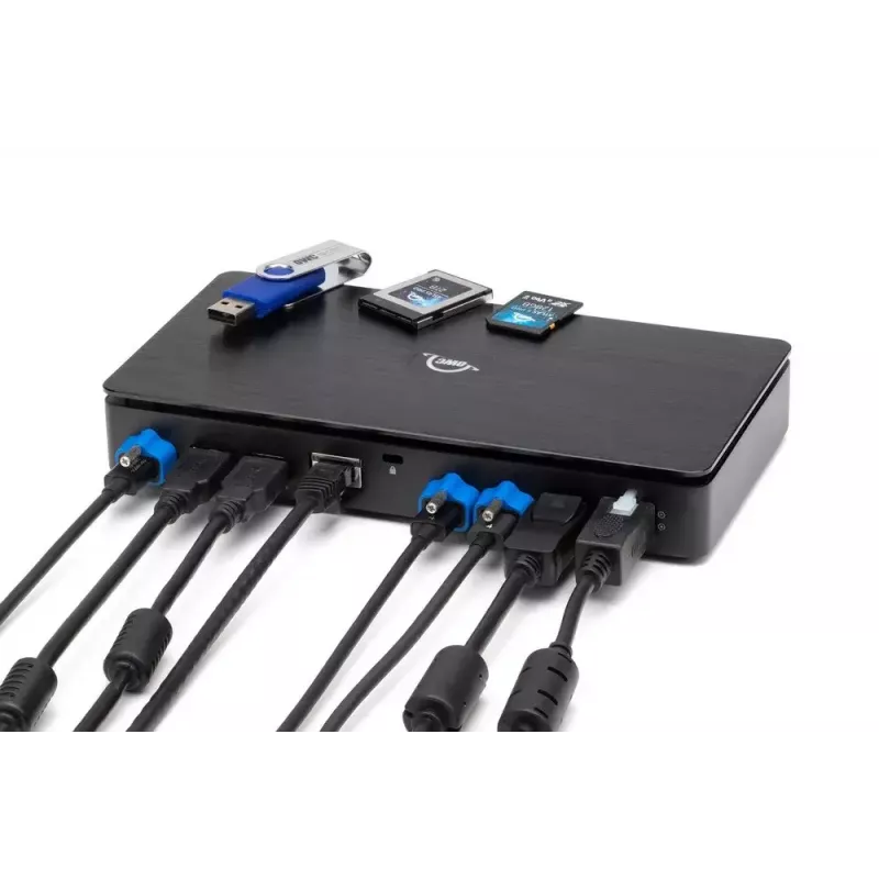 OWC Thunderbolt Pro Dock langallinen Thunderbolt 3 musta 85W virransyöttö 40 Gbit/s