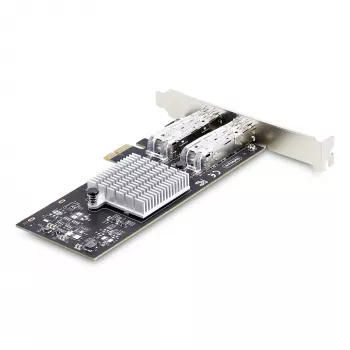 StarTech.com 2-porttinen GbE SFP verkkokortti, PCIe 2.0 x1, Intel I350-AM2 2x 1GbE -ohjain, 1000BASE kupari/kuitu, Dual-Port Gigabit Ethernet NIC, Desktop/Server Backplanes - Windows ja Linux yhteensopiva
