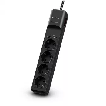 CyberPower P0420SUD0-DE ylijännitesuoja musta 4 AC-lähtöä 200 - 250 V 1,8 m