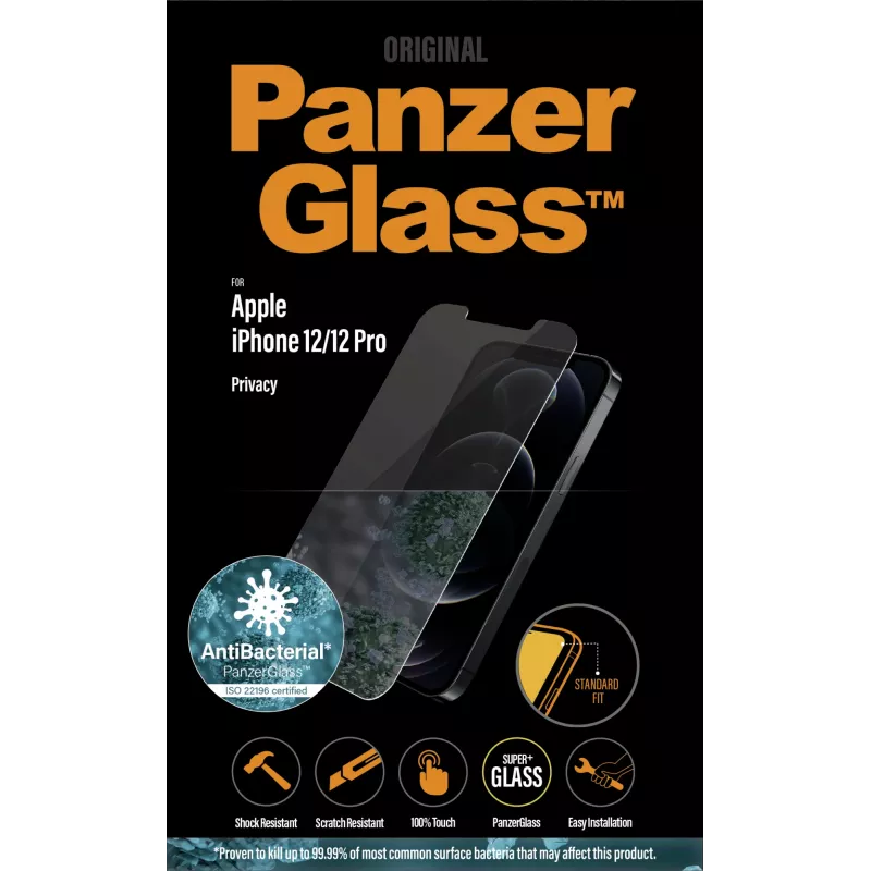 PanzerGlass ® katseensuojanäytönsuoja iPhone 12 | 12 Pro | Standard Fit