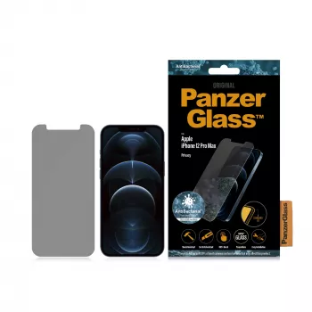 Näytönsuoja PanzerGlass Apple iPhone 12 Pro Max, karkaistu lasi + PET, katseensuojasuodatin, 6,7 inch