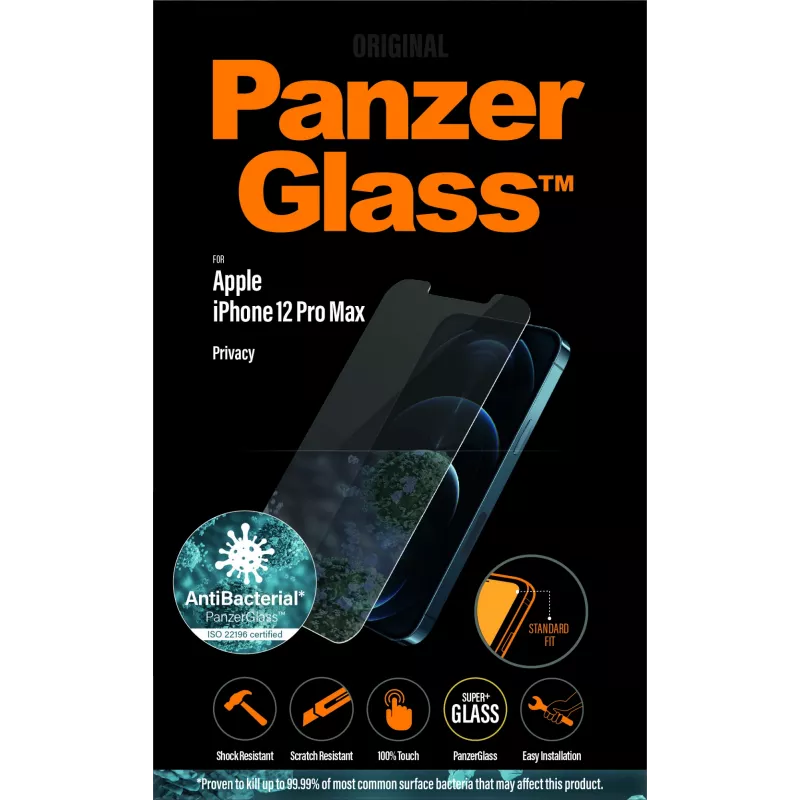 PanzerGlass Original P2709 yksityisyysnäytönsuoja Apple iPhone 12 Pro Max, normaali istuvuus
