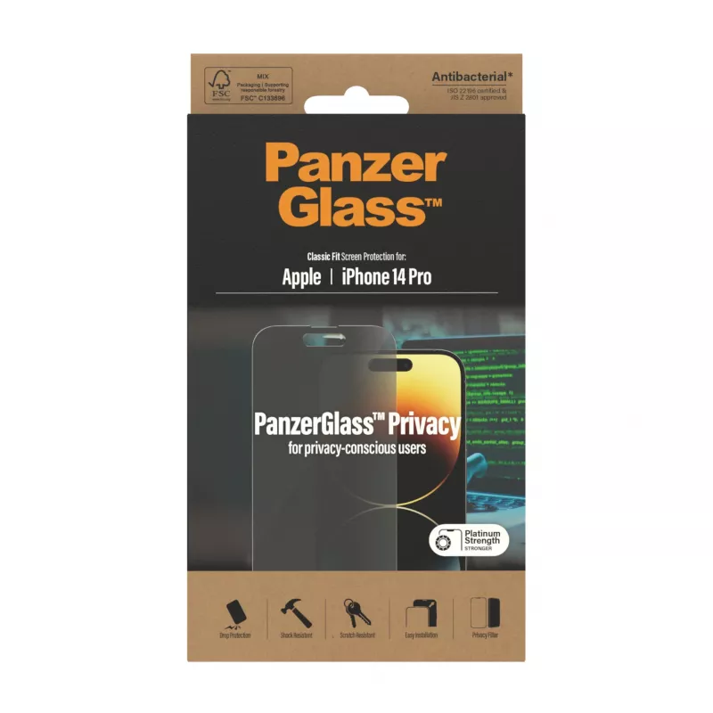 Tietosuojanäytönsuoja PanzerGlass Apple iPhone 14 Pro naarmun- ja iskunkestävä