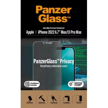 PanzerGlass ® katseensuojanäytönsuoja iPhone 14 Plus | 13 Pro Max | Ultra-Wide Fit EasyAlignerilla