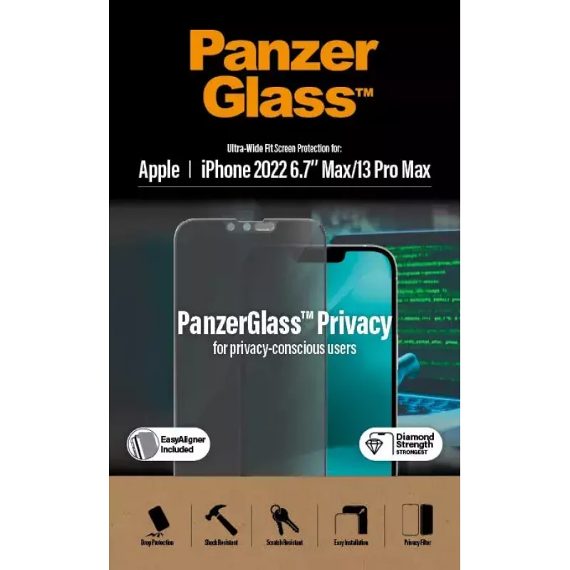 PanzerGlass ® katseensuojanäytönsuoja iPhone 14 Plus | 13 Pro Max | Ultra-Wide Fit EasyAlignerilla