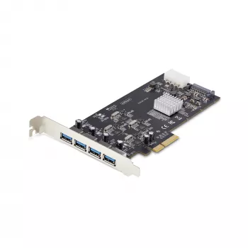 StarTech.com 4-porttinen USB PCIe-kortti, USB 3.2 5 Gbit/s, PCI Express -laajennuskortti, jossa 4 riippumatonta USB-ohjainta, 4 USB-A-porttia, Windows/macOS/Linux