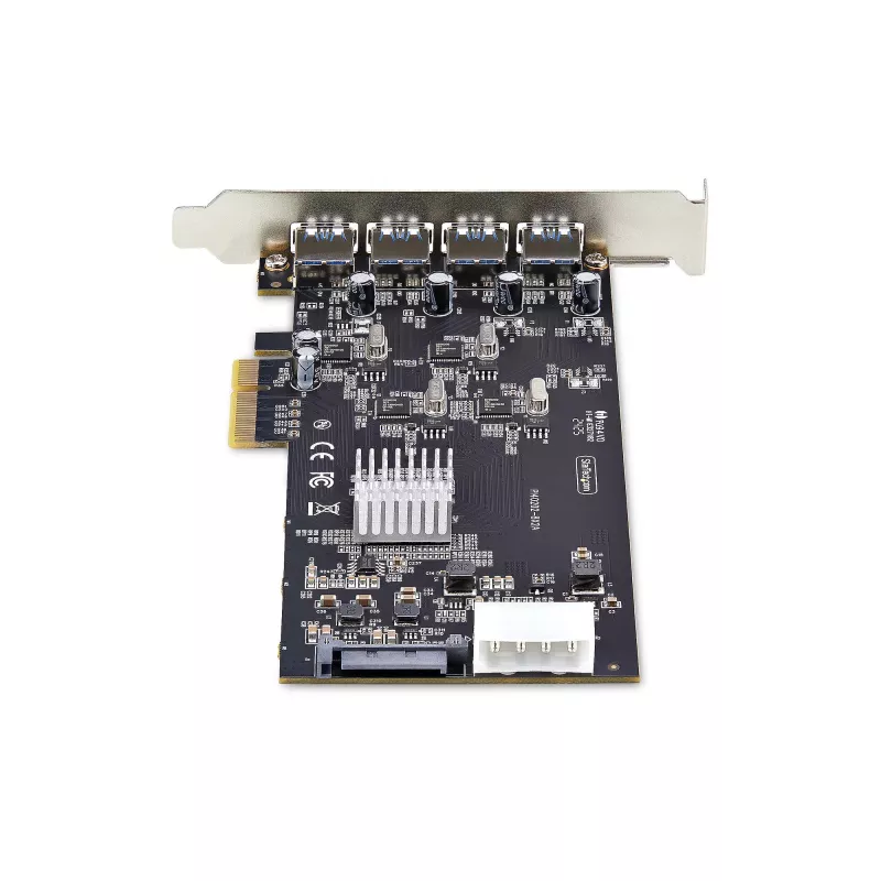 StarTech.com 4-porttinen USB PCIe-kortti, USB 3.2 5 Gbit/s, PCI Express -laajennuskortti, jossa 4 riippumatonta USB-ohjainta, 4 USB-A-porttia, Windows/macOS/Linux