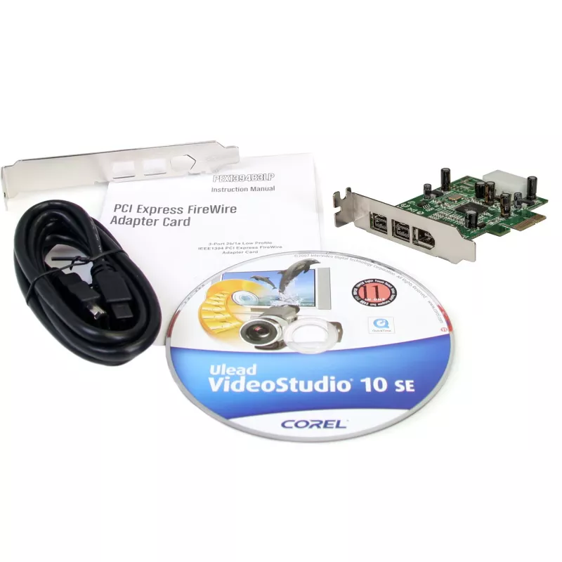 StarTech.com 3 porttia 2b 1a Low Profile 1394 PCI Express FireWire -korttiadapteri