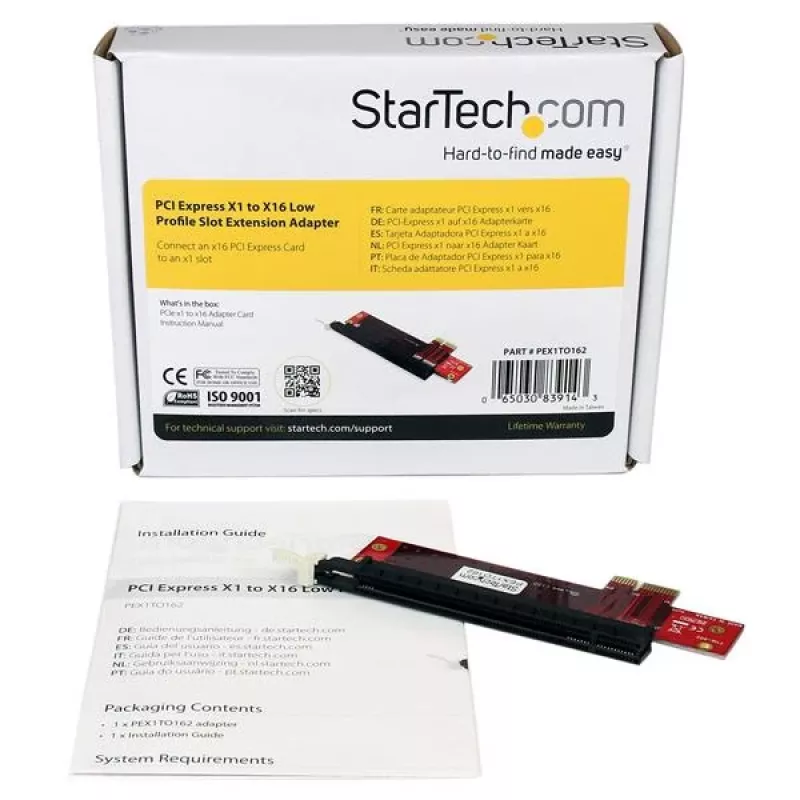 StarTech.com PCI Express X1 – X16 Low Profile -paikka-laajennusadapteri