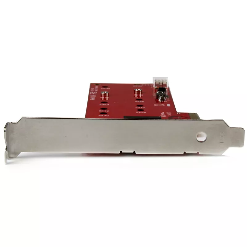 StarTech.com 2x M.2 SATA SSD -ohjainkortti – PCIe, PCIe, M.2, Full-Height / Low-Profile, PCI 2.0, punainen, CE, FCC, TAA