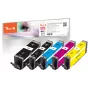 Peach PI100-378 mustekasetti 5 kpl yhteensopiva suuri (XL) tuotto musta, syaani, magenta, keltainen