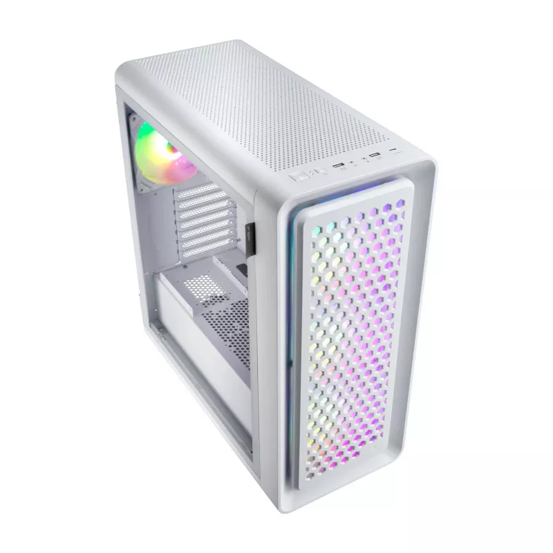 FSP CUT593P kotelo Full Tower mITX, mATX, ATX valkoinen ARGB