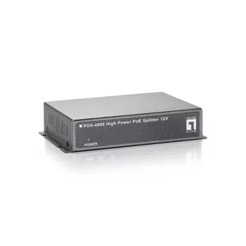 LevelOne Fast Ethernet High Power PoE -splitteri, 12V DC -lähtö