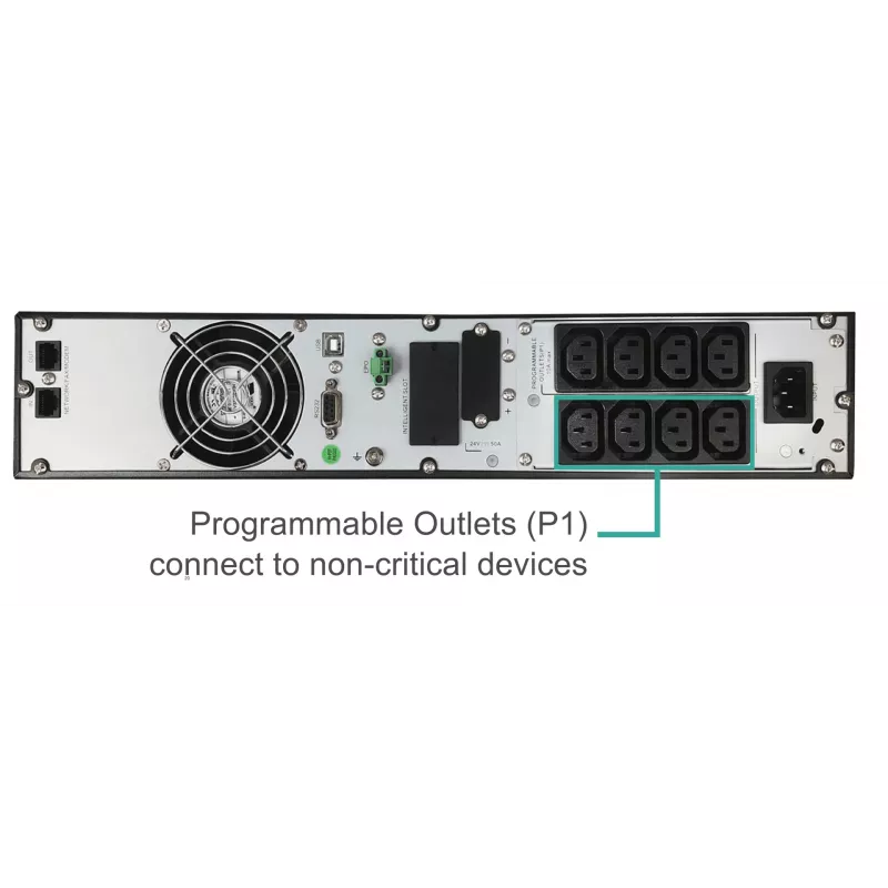 FSP Clippers RT 2K keskeytymätön virransyöttö (UPS) kaksoismuunnin (online) 2 kVA 2000 W