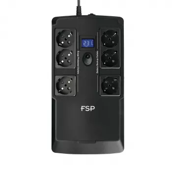 FSP NanoFit 600 keskeytymätön virransyöttö (UPS) standby (offline) 0,6 kVA 360 W 6 AC-lähtöä