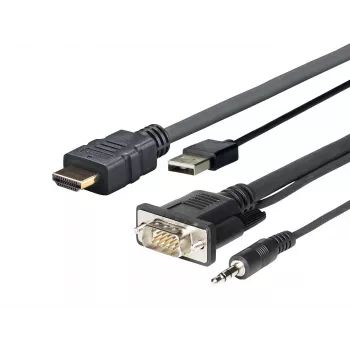 Kaapeli HDMI USB VGA AUDIO Vivolink PROHDMIMVGA2