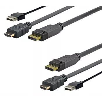 Vivolink PROHDMIUSBDP1 videokaapeliadapteri 1 m DisplayPort HDMI + USB musta