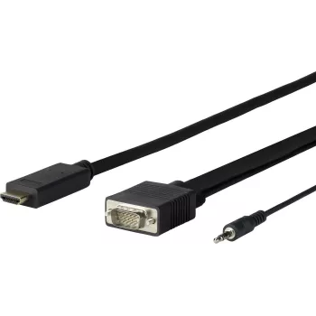 Vivolink PROHDMIVGA5 videokaapeliadapteri 5 m HDMI Type-A (Standard) VGA (D-Sub) + 3,5 mm musta