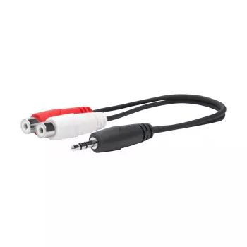 Vivolink PROMJMRCAF0.2 audiokaapeli 0,2 m 2 x RCA 3,5 mm musta