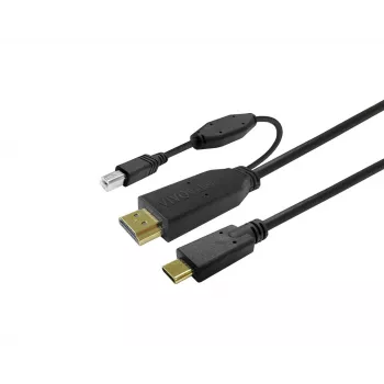 Vivolink PROUSBCHDMIUSBB7.5 USB-kaapeli USB 3.2 Gen 1 (3.1 Gen 1) 7,5 m USB-C musta