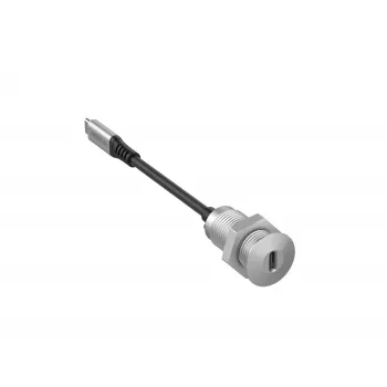 Vivolink PROUSBCMF0.3SOCKET USB-kaapeli USB 3.2 Gen 2 (3.1 Gen 2) 0,3 m USB C harmaa