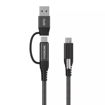 Vivolink PROUSBCMM1.5ADP USB-kaapeli USB 3.2 Gen 2 (3.1 Gen 2) 1,5 m USB C musta