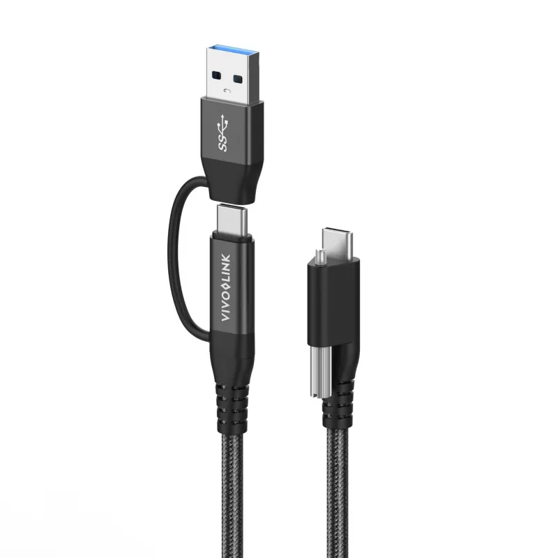 Vivolink PROUSBCMM1.5ADP USB-kaapeli USB 3.2 Gen 2 (3.1 Gen 2) 1,5 m USB C musta