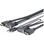 Vivolink PROVGAHDMIFLY5 videokaapeliadapteri 4 m VGA (D-Sub) + 3,5 mm HDMI Type-A (standardi) musta