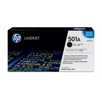 HP 501A musta alkuperäinen LaserJet -värikasetti, 6 000 sivua, musta, 1 kpl