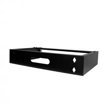 StarTech.com 2U seinäasennettava verkkokaappi – 14 inch syvä (Low Profile) – 19 inch patch-paneelin pidike matalille palvelimille, IT-laitteille, verkkokytkimille – 35 kg kantokyky, musta