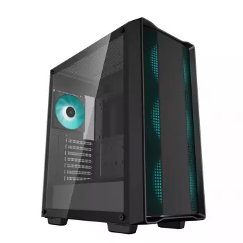PC-kotelo DeepCool CC560 V2 Midi Tower musta — ATX/microATX, Tempered Glass, RGB-etu, 360mm-etujäähdytin, 370mm-GPU