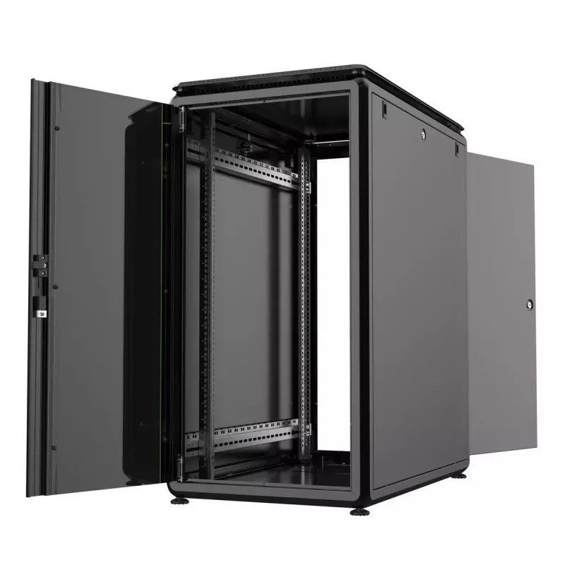 Räkkikaappi Lanview RDL22U61BL 22U musta 600kg IP20