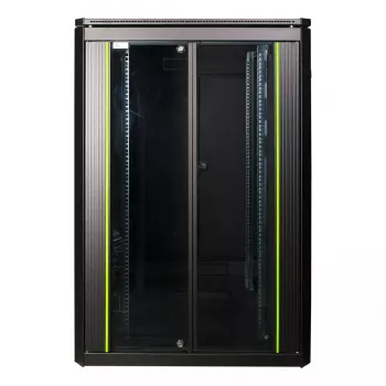 Vapaasti seisova räkkikaappi LOGON RDL22U88BL 22U musta 600 kg kapasiteetti