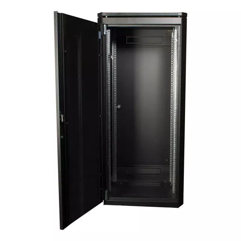 Vapaasti seisova räkki LOGON RDL26U66BL 26U kapasiteetti 600 kg musta