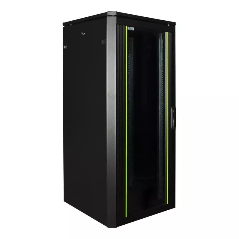 Vapaasti seisova räkki LOGON RDL26U66BL 26U kapasiteetti 600 kg musta