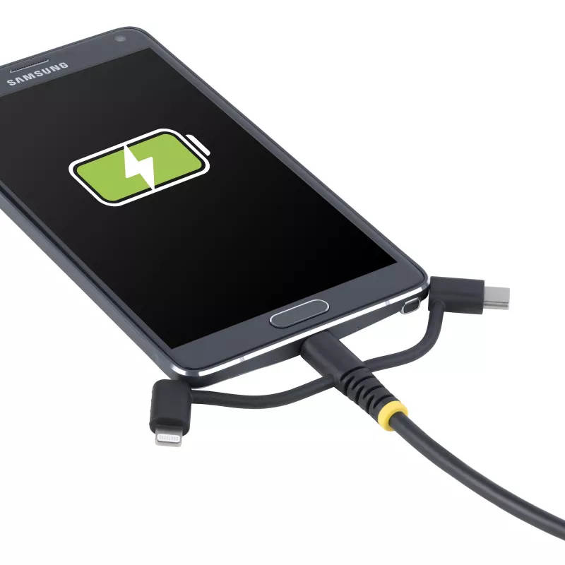 StarTech.com 1 m kestävä USB-monilatauskaapeli, USB Lightning/Micro-USB/Type-C, Apple MFi -sertifioitu, aramidipäällyste, yleinen 3-in-1 USB-latauskaapeli iPhone/iPad/Android